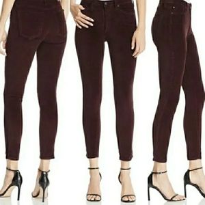 JOE'S JEANS Velvet The Charlie High Rise Skinny Ankle Merlot  Size 24